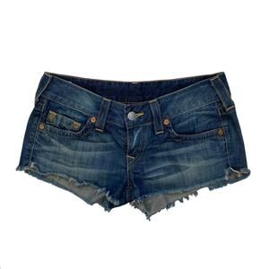 Y2K True Religion Cut Off Denim Mini Shorts